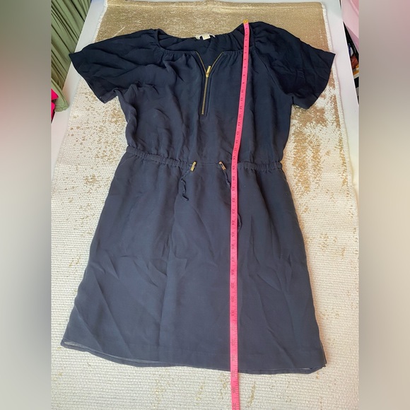 MICHAEL, MICHAEL KORS Black Silk Dress Gold Detail | Size Small - Picture 11 of 11